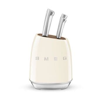 Foto: SMEG KBSF02CR Messerblock-Set Creme
